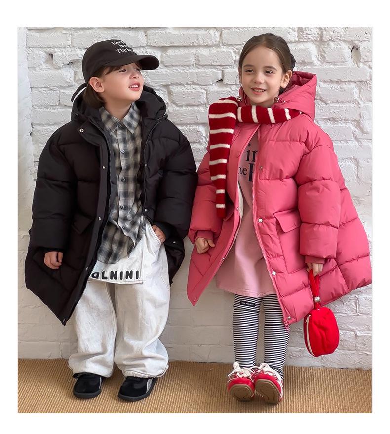 2025 Winter Kids' Thick Cotton-Padded Jacket for Boys and Girls – Cozy Bread Coat for Middle and Big Children