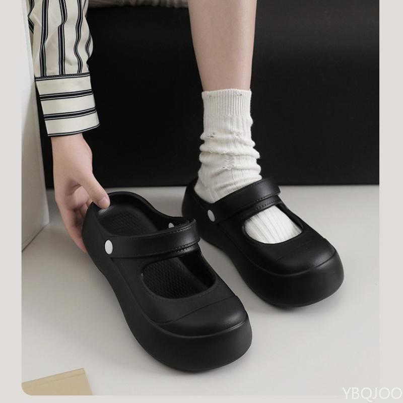 Mode Sommer wenige Hausschuhe für den Außenbereich dicksohlige Zehen-Strandhausschuhe runde Zehen süß vielseitig modisch täglich Damenschuhe