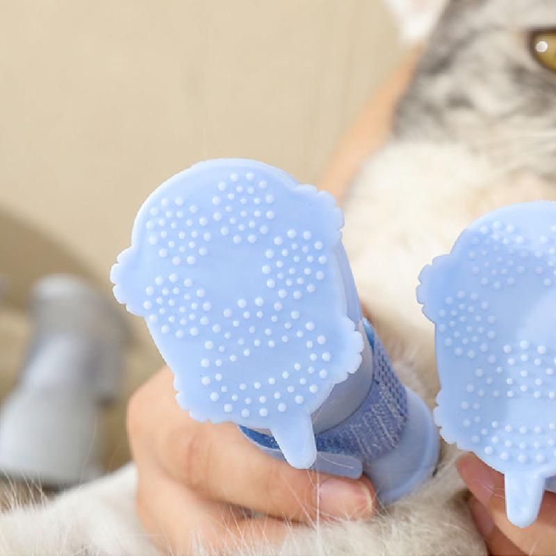 1Set Comfortable Waterproof Durable Outdoor Soft Holidays Pet Rain Boots Rubber Anti Slip Taking Photos Breathable Multiple Sizes