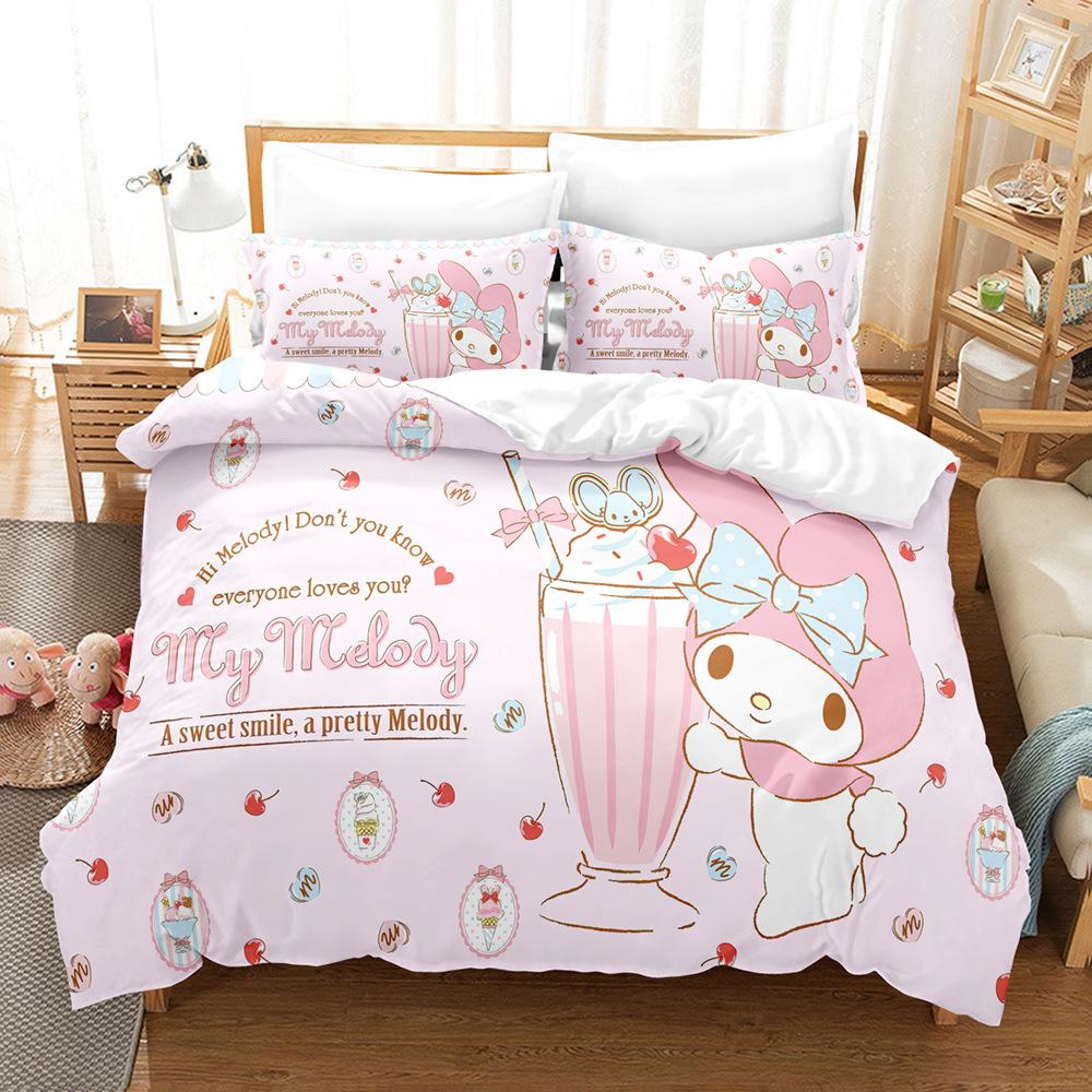 

3D Digital Printing Quilt Cover Three-Piece Bedspread Bedding cover 90 * 200 + and 50 * 75 * 1