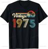 50th Birthday Gifts Men Women 50 Years Old Vintage 1975 Party T-Shirt Women Men Clothing Streetwear Graphic T Shirts Tops