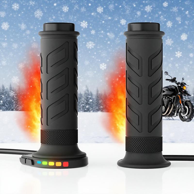 Motorcycle Handlebar Heating 5-stage Moped Grip Heating with Voltage protection Dual Switch Control Bike Heated Grips DC12V&Heating Hanldebar