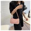 Minimalist Corduroy Crossbody Bag for Women, Single Strap Shoulder Tote, Zipper Closure Mini Square Handbag, Soft Casual Daily Purse