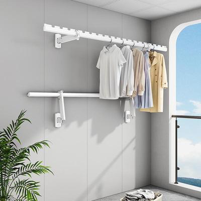 Wall-Mounted Foldable Clothes Rack for Bathroom or Window Without Balcony