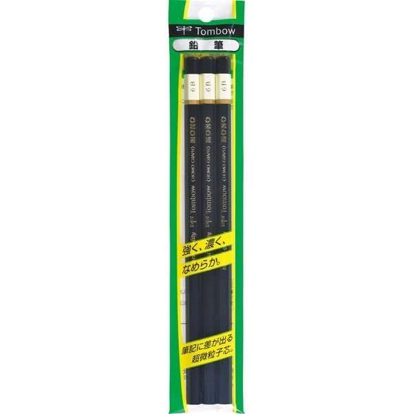 Tombow Pencil Mono 6B Hexagonal Shaft 3 Pieces ASA-399