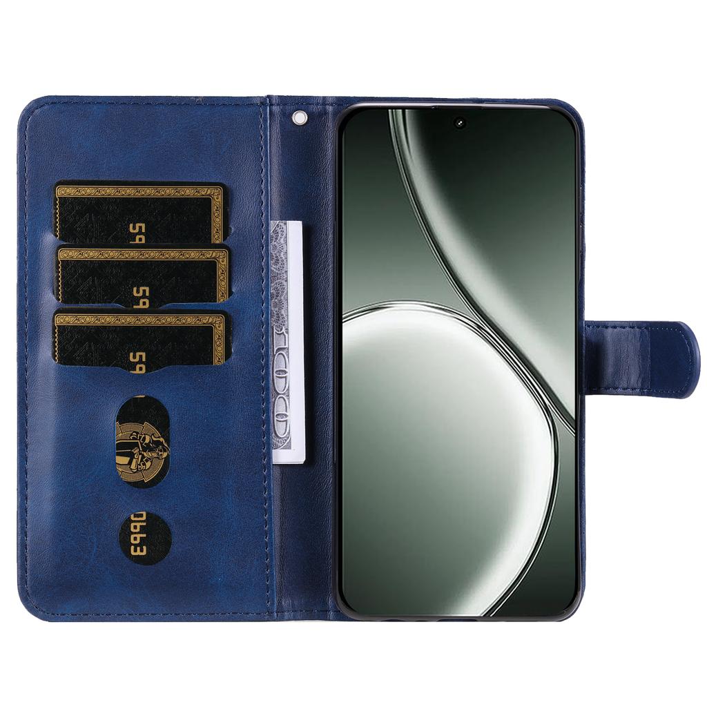 For Realme GT 6 5G/GT Neo6 SE 5G Case Calf Texture Leather Cover with Zipper Wallet