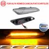2Piece Flowing Dynamic LED Side Marker Blinker Light For Alfa Romeo 156 147 Fiat Tipo Egea 356 Lancia Delta 3 Chrysler Ypsilon