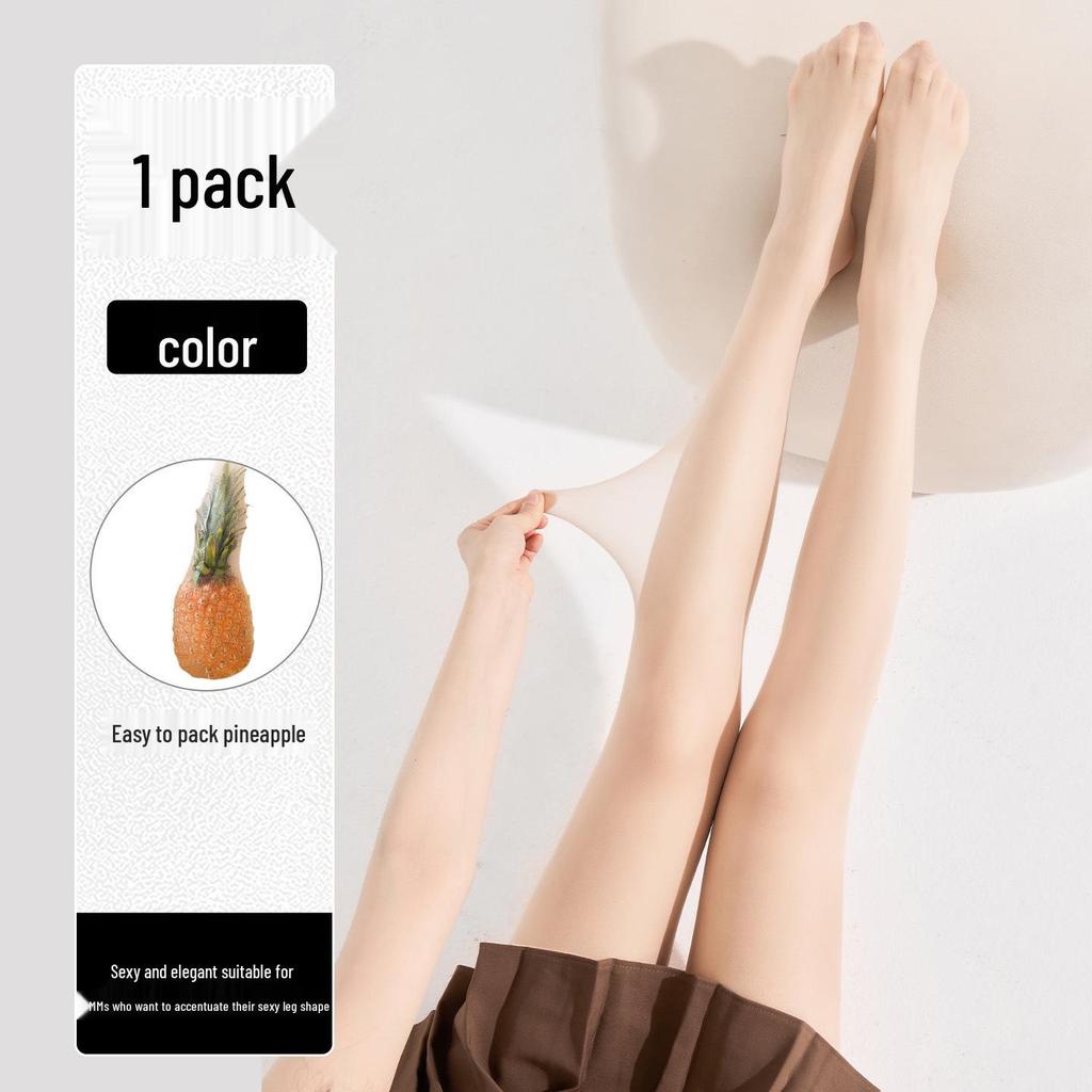 Women's Black Ultra-Thin Pantyhose: Skin-Feel, Anti-Snag, Sexy High-End Tights for Spring, Autumn, and Winter.