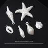 Hand-Sewn Irregular White Conch Shell Decorative Buttons for Skirts and Shirts