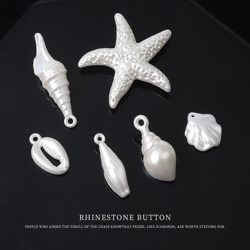 Hand-Sewn Irregular White Conch Shell Decorative Buttons for Skirts and Shirts