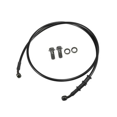 BULLSPANN Motorcycle Brake Hose, Clutch Hose, Hose, For Motorcycles, ATVs, Off-Road Bikes, Universal, Durable, Replacement, Black, Angle 28°, 130cm