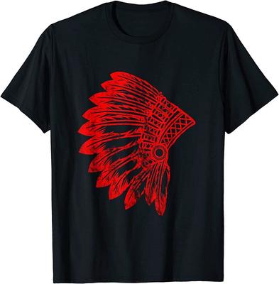 Native American Feather Headdress Indian Chief Tribes Pride Unisex T-Shirt