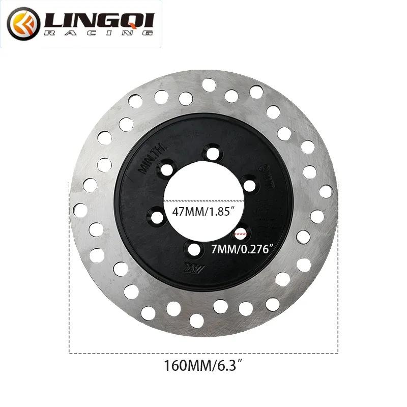 LINGQI RACING 160mm Bremsscheibe Bremsbeläge Links Rechts Bremssystem Für 150cc 200cc ATV Roller Quad Go-Kart Buggy UTV