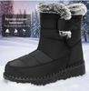 Dicke Damen-Winter-Schneestiefel mit Plateau und Plus-Samt