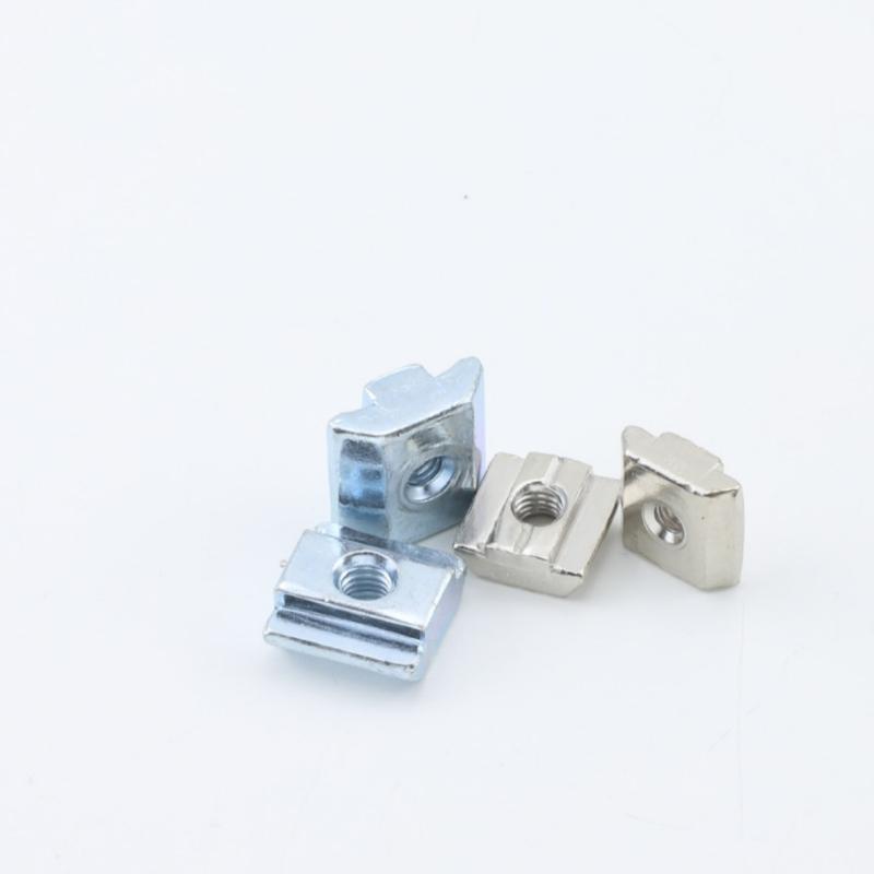 10pcs/set T-Track Sliding Hammer Nut T Block Square Nut Standard Ship Type Nut Screw M3 M4 M5 M6 Automotive Components