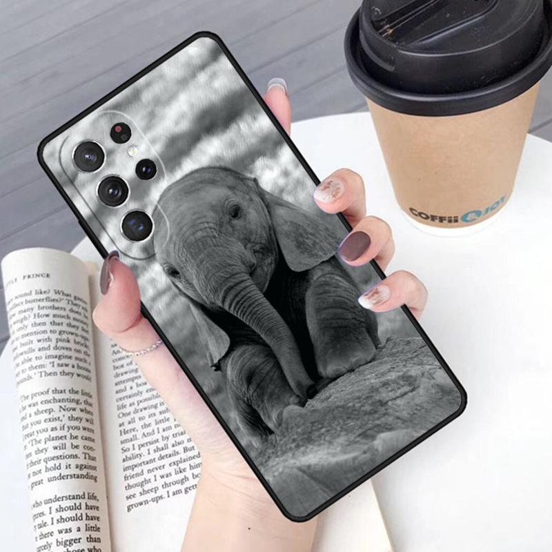 Elephant Baby Nature Phone Case Cover For Samsung Galaxy S24 S25 Ultra S21 S22 Ultra S10E Note 10 Plus Note 20 FE S23