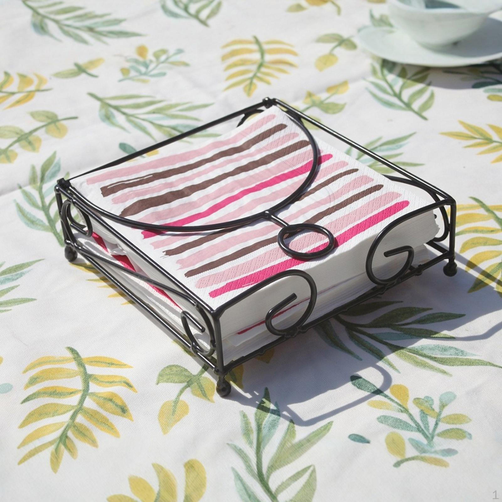 

Napkin Holder for Kitchen Dispenser Creative Rustic with Weighted Arm Tissue Stand