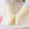 Winter Baby Mid-Tube Socken Fleece Dicke Neugeborenen Socken Warm Weich Einfarbig Kleinkind Socken
