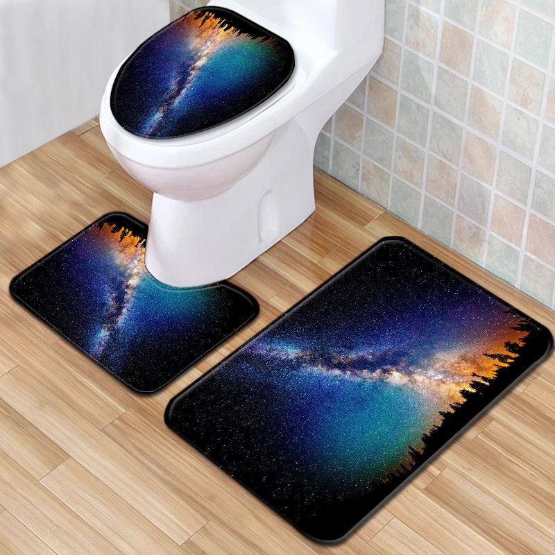 Star Bathroom Floor Mat Toilet Three-Piece Set