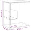 Side Table White 55 x 36 x 59.5 cm Engineered Wood