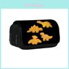 Dinosaur Chicken Nugget Double Layer Pencil Case With Nylon Material For Students And School Supplies