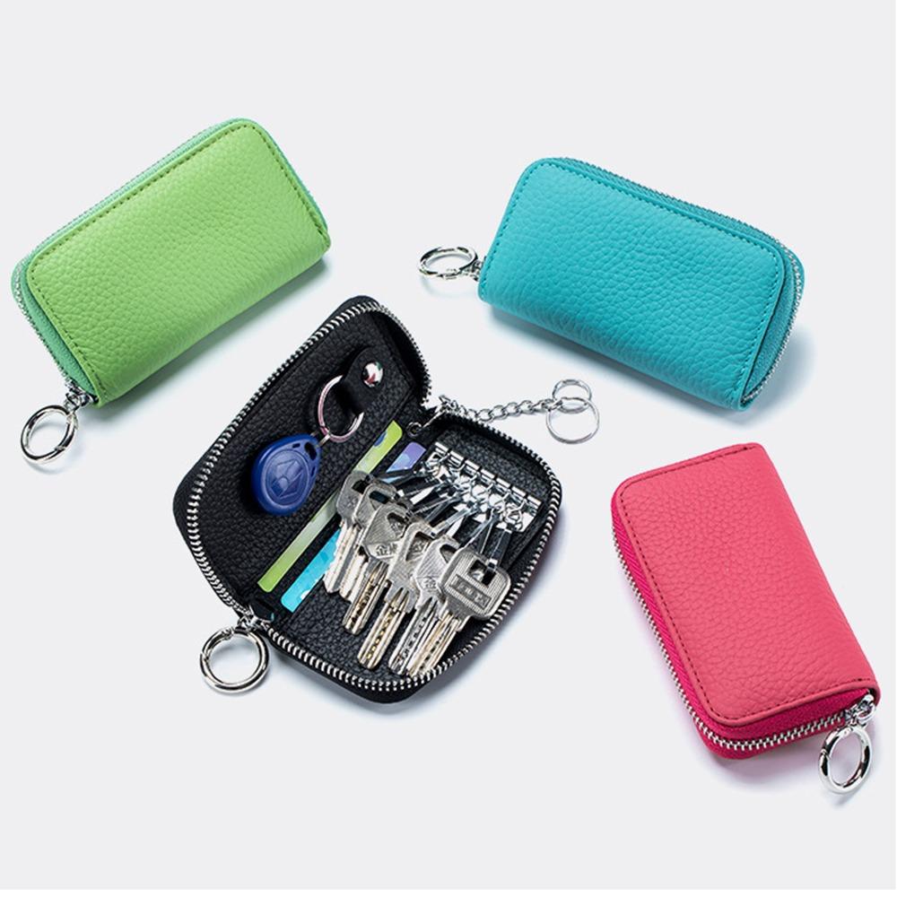 

Zipper Closure Keychain Pouch Multifunctional Car Key Organizer Key Storage темно-зелений колір