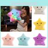 Soft And Fluffy Luminous Glowing Led Colorful Stars Cushion Plush Pillow Gift