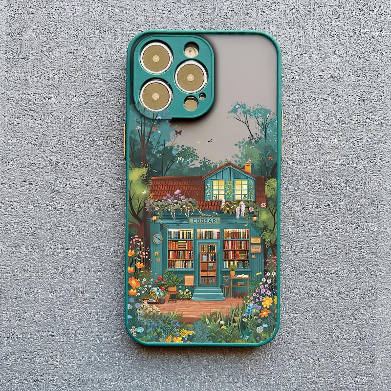 Forest House Bookstore Phone Case for iPhone 17 16 12 13 Mini Pro Max 11 14 15 16 Plus Pro Max X XS XR Protective Phone Covers