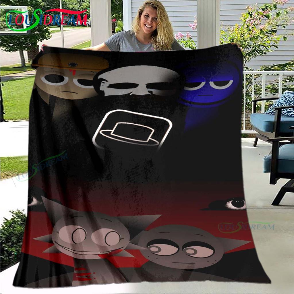 Fashion S-Sprunki Incredibox Game Four Seasons Blanket Sofa Cover Travel Bed Plush Blanket Travel Office Break Blanket Gift