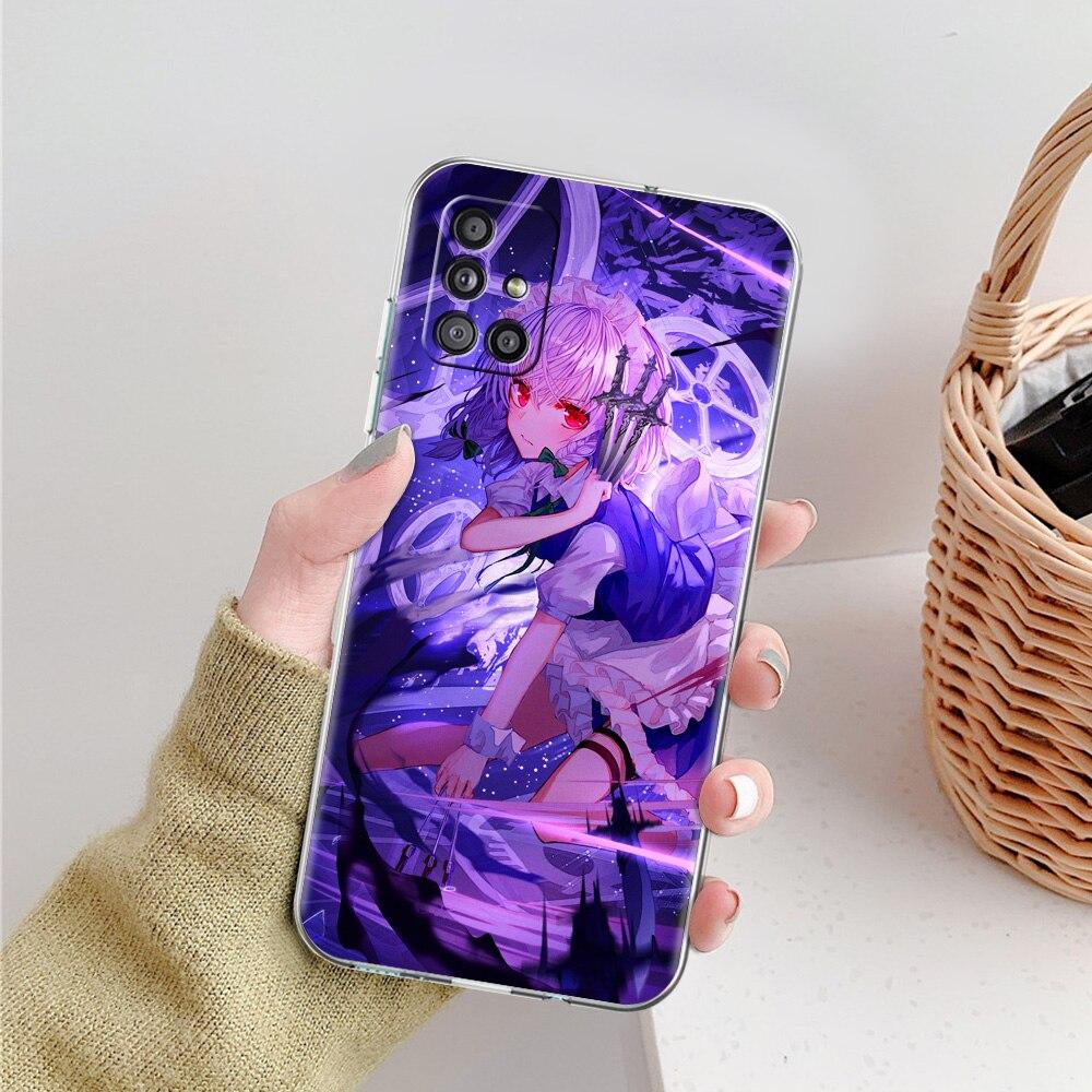 Anime TouHou Project Girl Phone Case For Samsung Galaxy A51 A71 A21S A12 A11 A31 A41 A52 A32 5G A72 A01 A50 A70 Soft Clear Cover