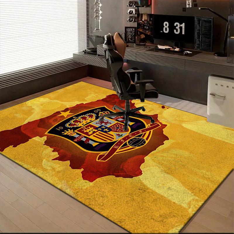 Spanish National Emblem Printed Office Carpet Chair Cushion Entryway Rug, Rugs for Living Room, Bedroom Christmas gifts