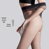 Women's Summer Tall Black Anti-Snag Stockings with Sexy Bare-Leg Look, No-Crotch Slip, Plus Size Pantyhose.