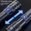 10000LM LED White Laser Built-in Battery Flash Light Emergency Spotlights 5km Most Powerful Led Flashlights Tactical Lights