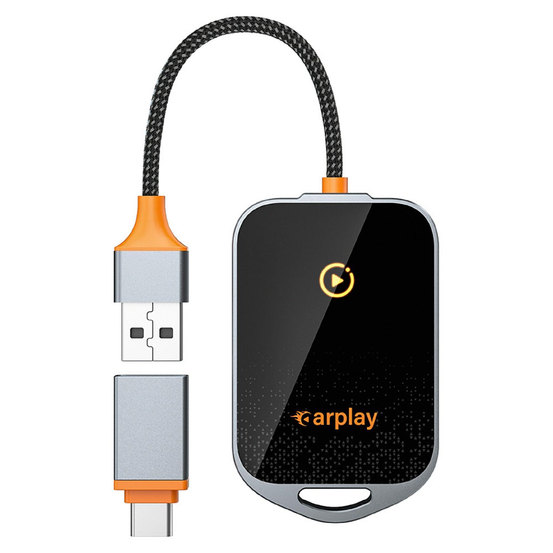 

K81 Бездротовий адаптер Carplay Авто Провідний до Бездротового WiFi 6 Сумісний з Bluetooth 5.0 Навігаційний програвач Type A
