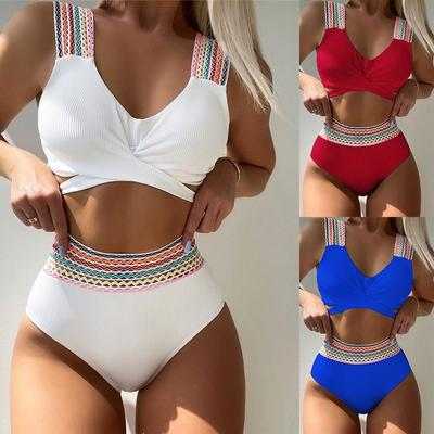 Ženy Bikiny Sexy plavky s vysokým pasem Plážové plavky Dámské letní plavky