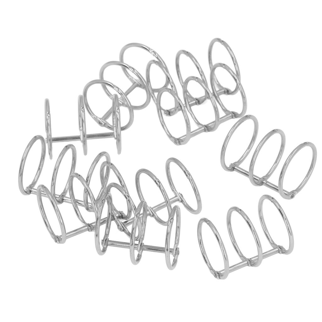 10 Stück 3 Ring Metall Loseblattbinder Edelstahl Buchringe Fotoalbum Bindespiralen für