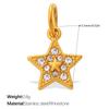 Yori 2Pcs Stainless Steel Gold Color PVD Plated Pendant for DIY Necklace Bracelet Earring Jewelry Making Accessories