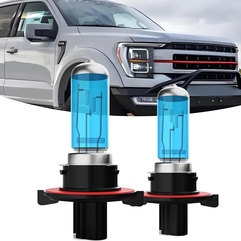 Headlights Fit for 2015-2020 Ford F150 Halogen Headlight Bulbs,9005/HB3/H10 High Beam & H11/H8/H9 Low Beam Headlight Bulbs,Plug And Play,Pack of 4
