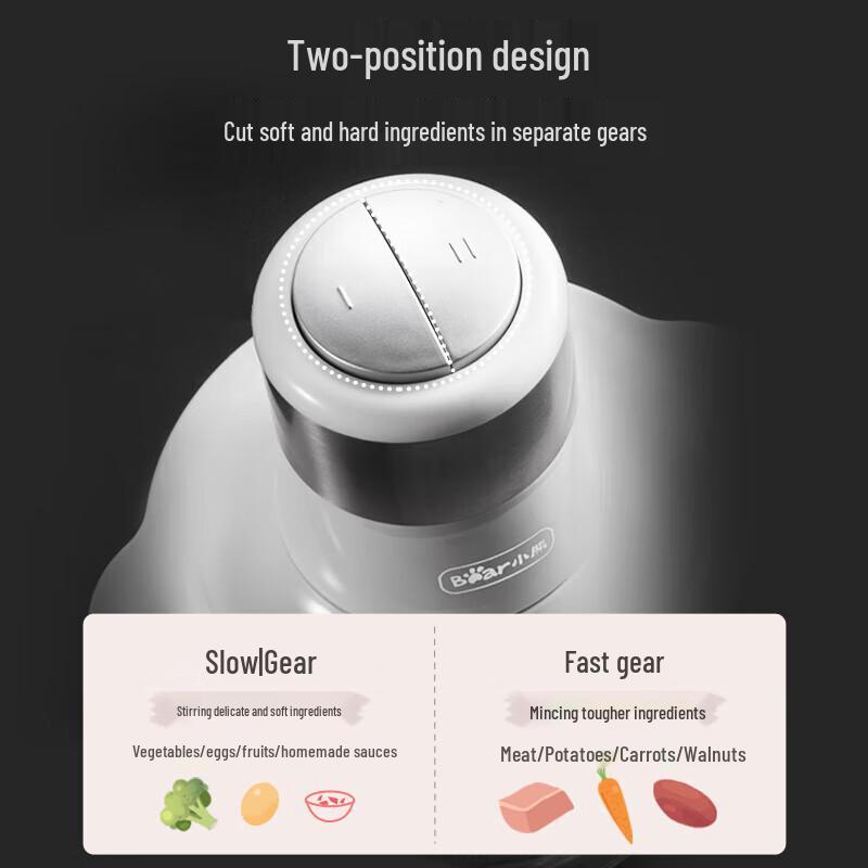 Bear Electric 2L Food Chopper & Meat Grinder CN plug (adapter included)