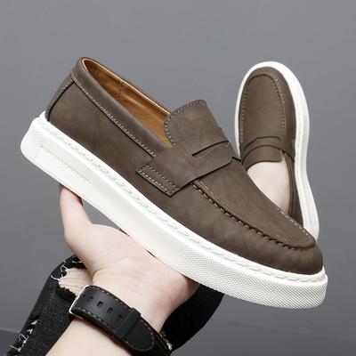 Herren Slipper aus echtem Leder, hochwertige Herren Freizeitschuhe, hochwertige Herren atmungsaktive Loafer, neues Herrenschuhwerk