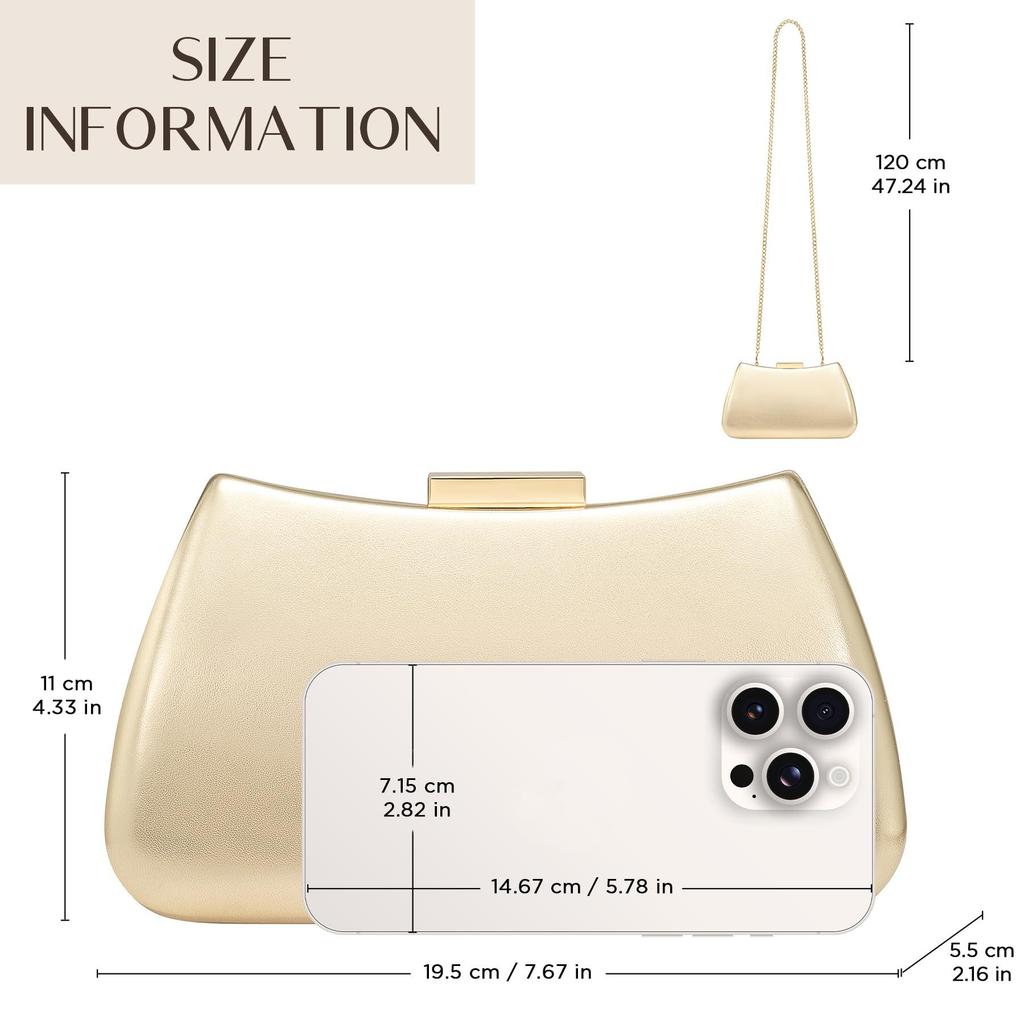 Abendtasche PU Party Clutch Tasche Damen Promi Tasche Handtasche Exquisit Leichter Luxus
