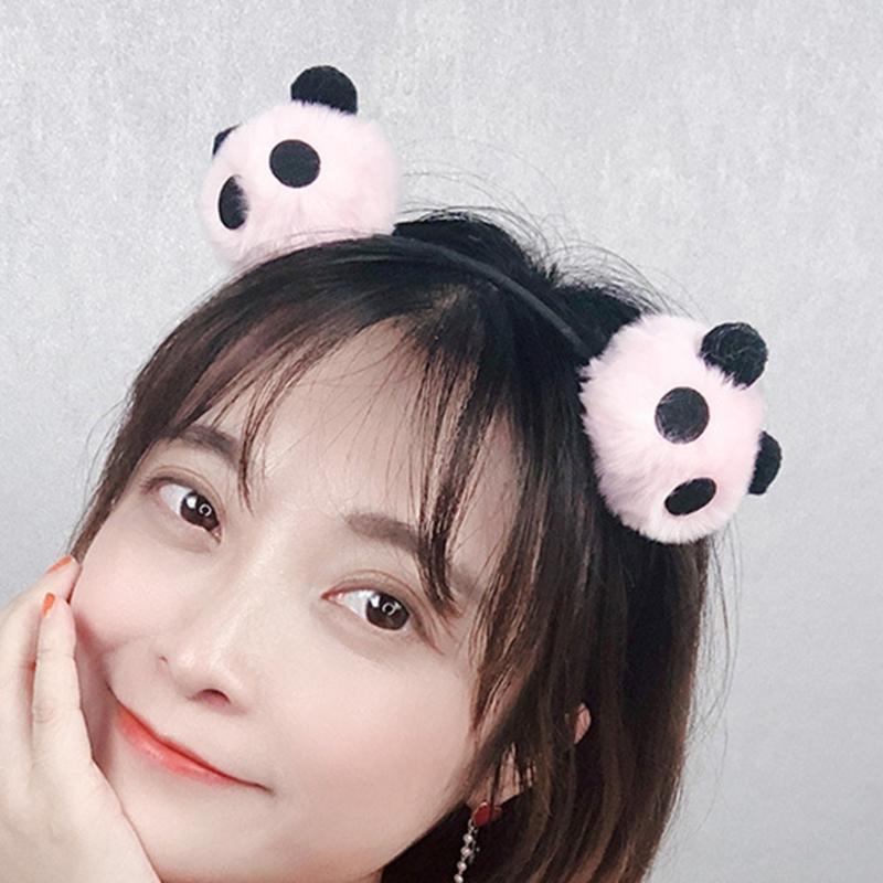 Stylish Panda Headpiece Proms Birthday Hairbands Fun Headwear Halloween Charm Adorkable Hair Headwear