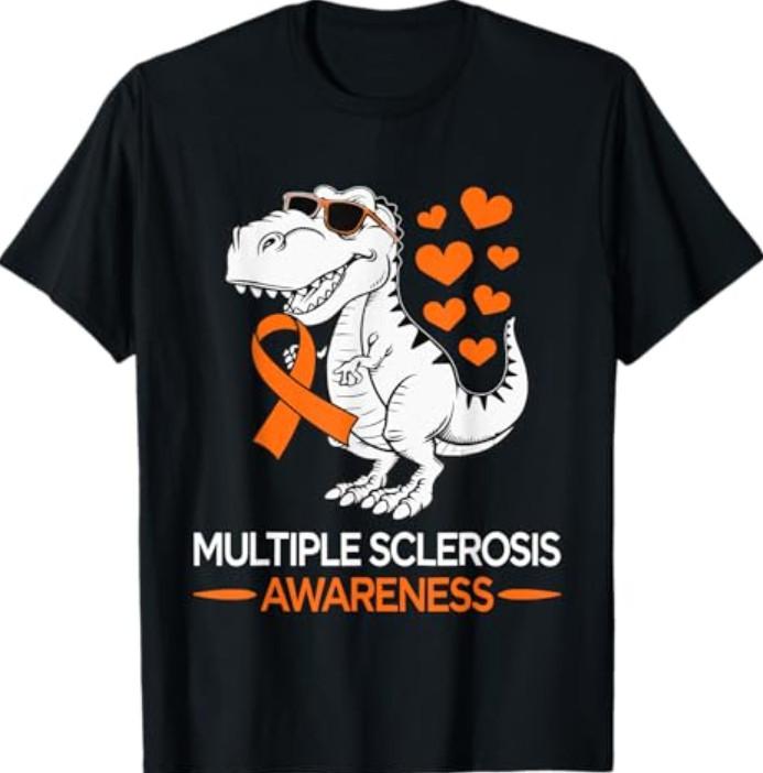 MS Multiple Sclerosis Awareness Dinosaur for Kid Toddler T-Shirt Unisex T-Shirt S