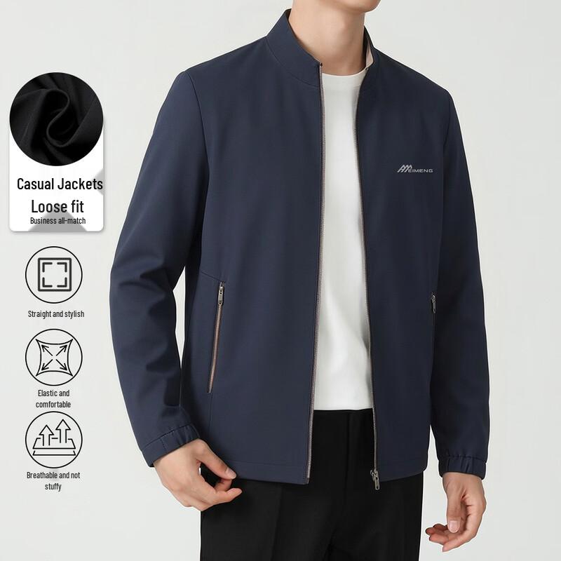 Peimeng Men's Business Casual Stand-Collar Jacket