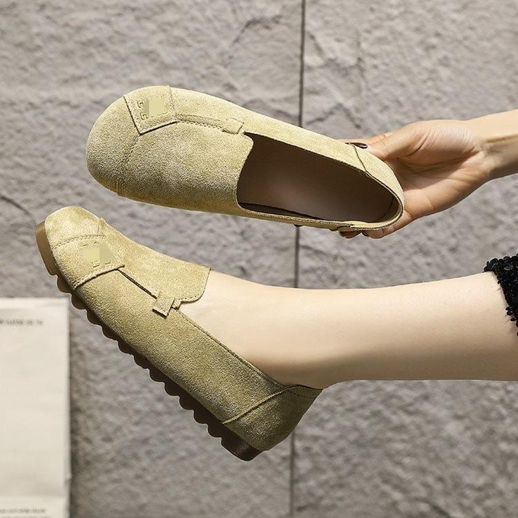 

Doudou shoes women s 2025 autumn new matte casual non-slip soft-soled single shoes women s one-pedal mother work shoes women 35 хакі