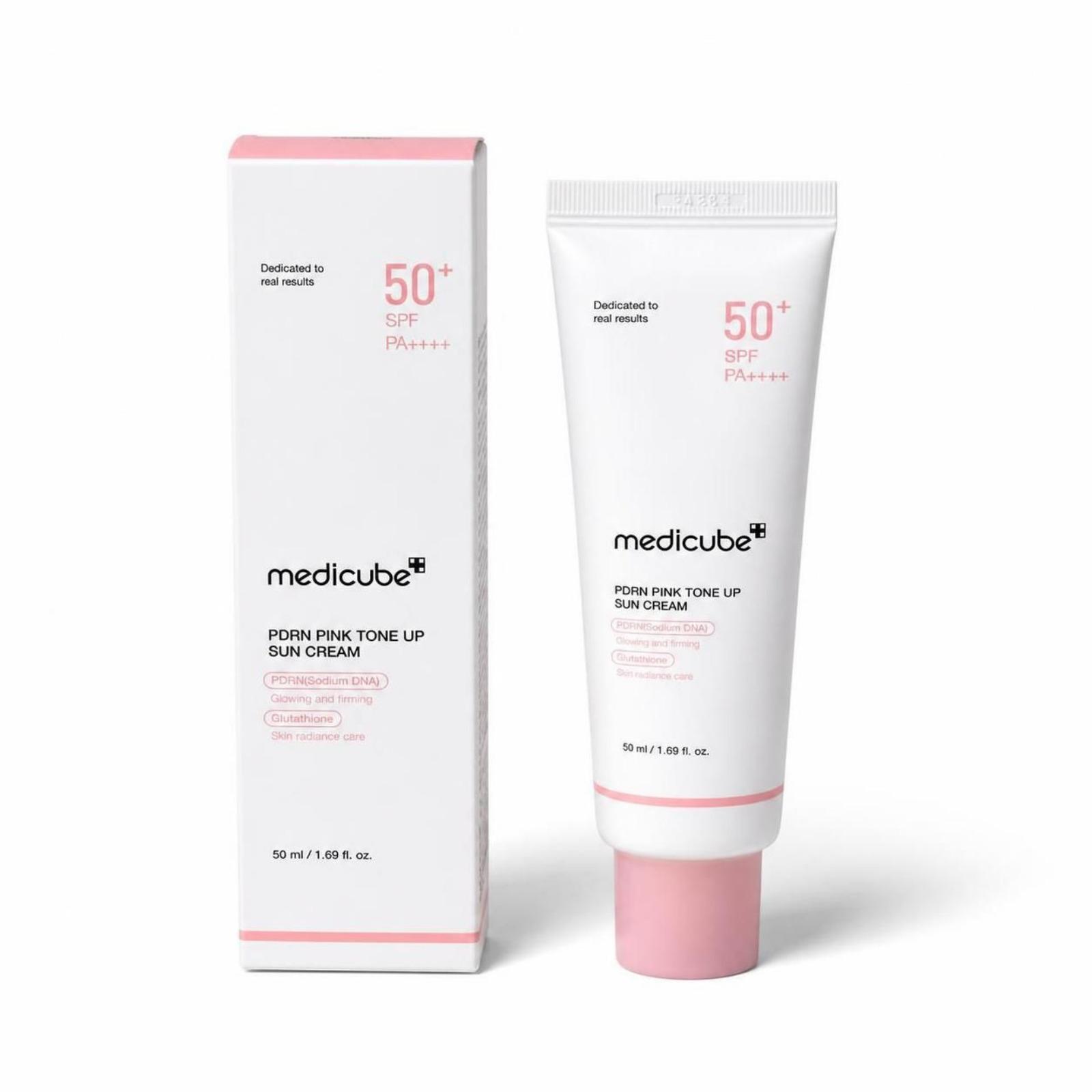Medicube PDRN Pink Tone Up Sun Cream SPF50+ PA++++ Brightening UV Protection 50ml