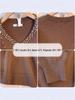 Elegant Plus Size Beaded Knit Sweater for Women - Winter Fashion for Curvy Figures
