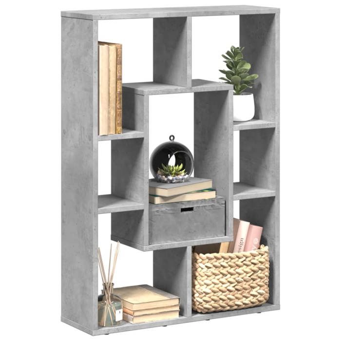 VidaXL Bookcase Concrete Grey 63x20x90 Cm Engineered Wood, Shelf, Storage Shelf, Book Support, Shelf To 858141