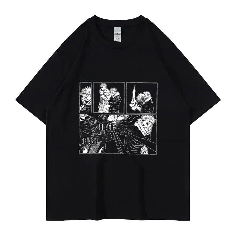 Spell Return To War T-shirt Men's Five Knotts Youren Summer Cotton Crew Neck Printing Short Sleeve Anime Peripheral Clothes