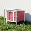 Wooden Rabbit Hutch 51 x 42 x 43 cm, Red